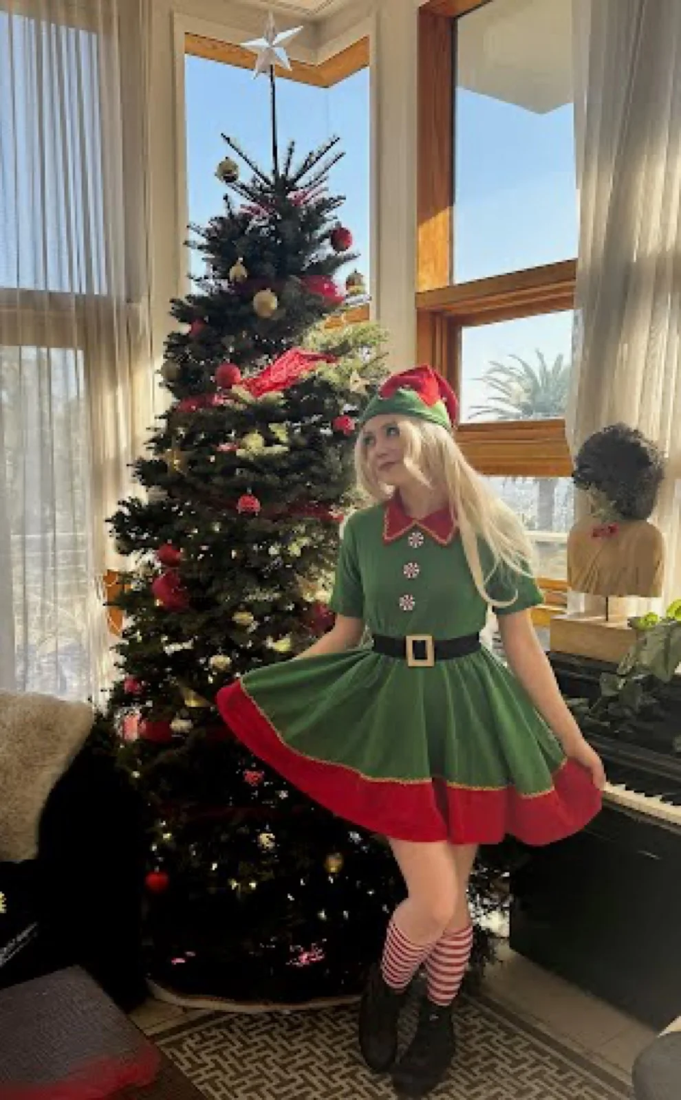 Holiday Elf party character in Philadelphia