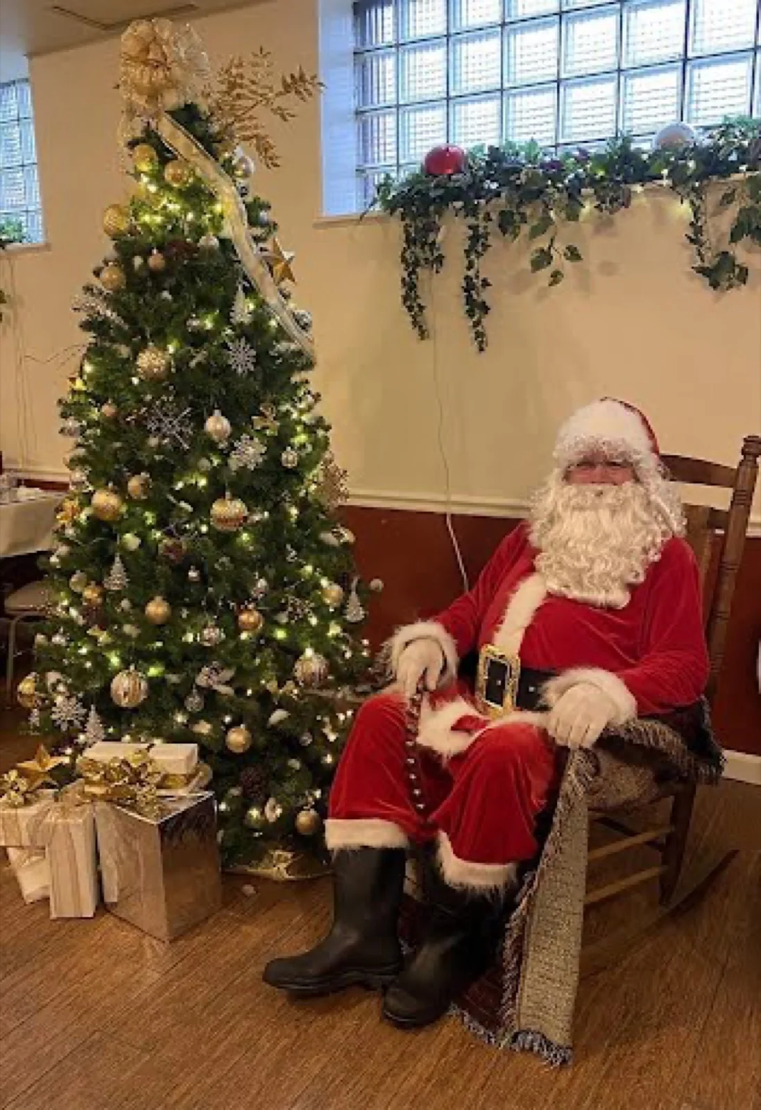 Santa party character in Philadelphia