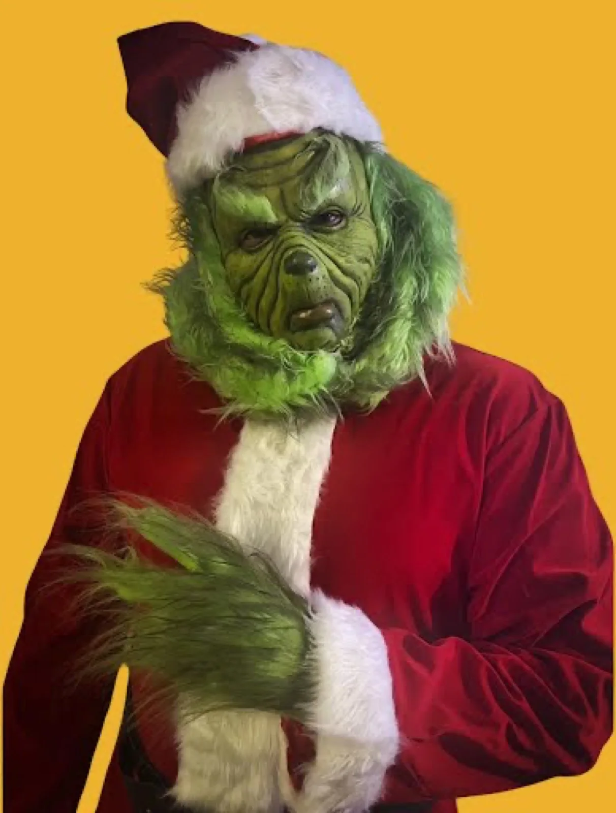 Holiday Grump party character in Philadelphia